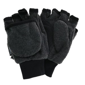 CTM Kids' and Teens' Fleece Convertible Fingerless Winter Mitten / Gloves - 1 of 4