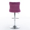 NicBex Dining Chairs Set of 2 Bar stool Upholstered Chair Swivel Velvet Adjusatble Seat with Backs Tufted for Home Pub and Kitchen - 2 of 4