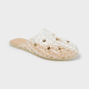 Women's Luciana Jelly Mule Shoes - A New Day™ Gold 8 : Target