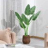 GustoWave Artificial Traveler's Banana Leaf Tree Set, Indoor/Outdoor Decorative Plant, Non-Toxic PE Trunk, Silk Cloth Leaves, All Year Green - 3 of 4