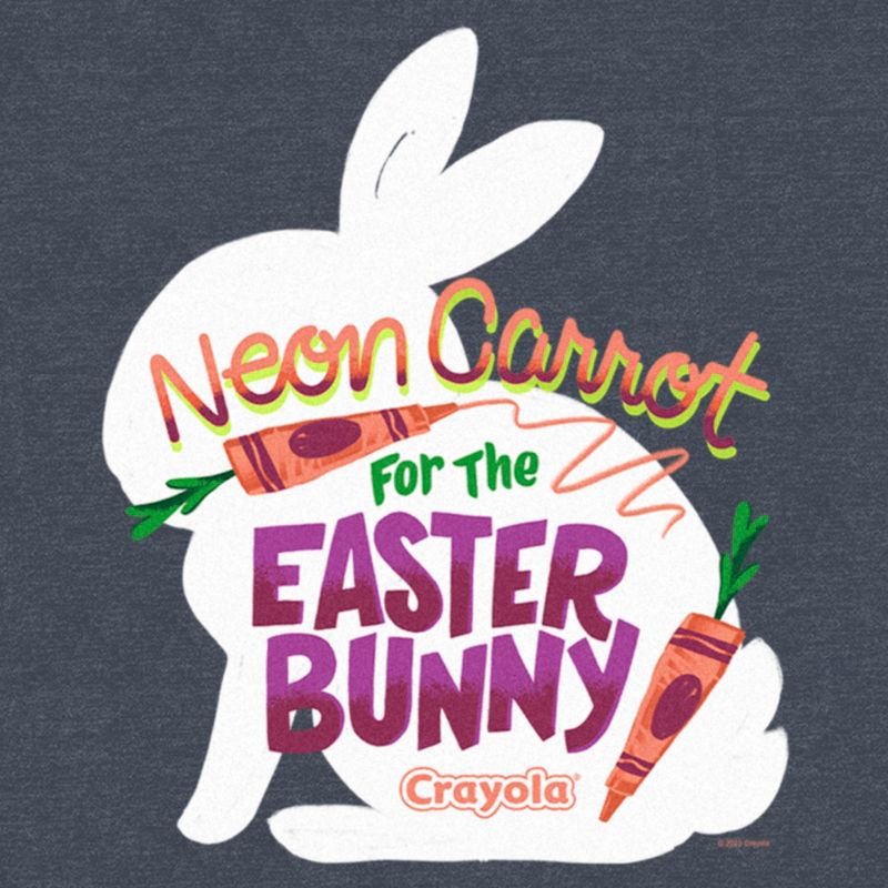 Women's Crayola Neon Carrot For The Easter Bunny Racerback Tank Top, 2 of 5