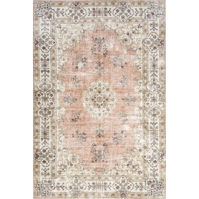 Nuloom Ren Medallion 5x8 Machine Washable Area Rug For Living Room ...