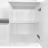 NicBex Coat and Shoe Rack Entryway Hall Tree with Bench with 3 Hooks, 3 Shoe Cubbies, and 3 Shelves, White - 4 of 4