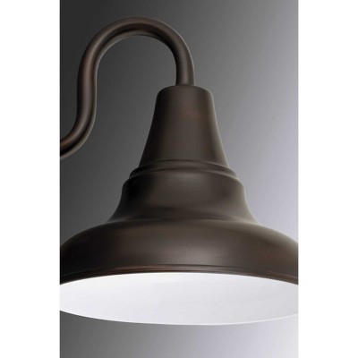 District Black Metal Shade Outdoor Wall Lantern
