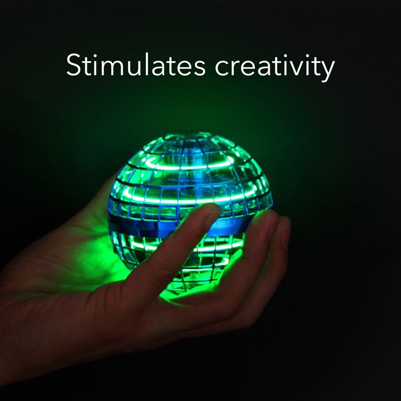 HOM Flying Orb Ball Globe-Shaped Mini Drone Hover Ball with LED and Hidden Propellers - Safe Outdoor Toys for Kids and Adults, 3 of 8