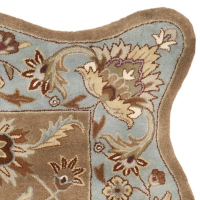 Heritage Beige and Blue Hand-Tufted Wool Area Rug