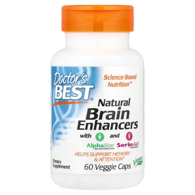 Doctor's Best Natural Brain Enhancers with AlphaSize® and SerinAid®, 60 Veggie Caps