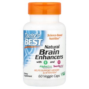 Doctor's Best Natural Brain Enhancers with AlphaSize® and SerinAid®, 60 Veggie Caps - 1 of 3