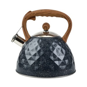 SharpChef Whistling Stovetop Tea Kettle,Food Grade Stainless Steel, Cool Touch Wood Look Handle, Fast Boil, for Gas, Electric, and Glass Ranges - 3L - 1 of 4