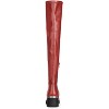 Allegra K Women's Platform Wedge Heels Over the Knee Thigh High Boots - 4 of 4