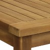 Sunnydaze Outdoor Solid Teak Wood with Light Stained Finish Rectangular Coffee Table - 44" - Light Brown - 4 of 4