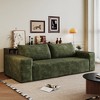 Whisen Convertible Sleeper Sofa Bed, Plush Corduroy Fabric, Back Support with Pillow - 2 of 4