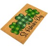 Northlight Natural Coir Plaid St. Patrick's Day Shamrocks Outdoor Doormat 18" x 30" - 4 of 4