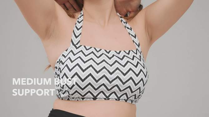 Women's Halter Bandeau & Tummy Control Midkini Set Bikini Set Swimsuit - Cupshe, 2 of 9, play video