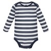 Hudson Baby Infant Boys Cotton Long-Sleeve Bodysuits 3-Pack, Burgundy Heartbreaker - 4 of 4