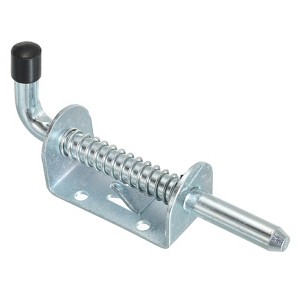 Unique Bargains Iron Spring Loaded Security Latch Sliding Barrel Bolt Latch Lock - 1 of 4