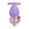 Allegra K Women's Rhinestones Bow Ankle Buckle Strap Stiletto Heel Pumps - 3 of 4