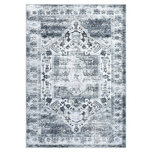 Vintage Rug Soft Oriental Floral Printed Carpet Washable Rug Living Room Bedroom Rug - 1 of 4