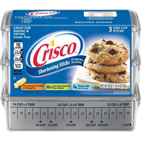 Crisco All Vegetable Shortening Baking Sticks 3ct 20oz Target