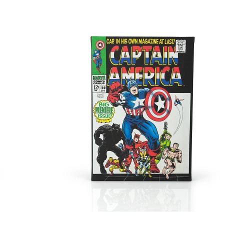 heroína lento semilla Geek Fuel C/o Industry Rino Marvel Comics Captain America #100 Comic Book  Canvas Art Poster | 9 X 5 Inches : Target