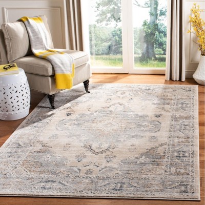 Handmade Gray Square Wool and Synthetic Rug, 6'7" x 6'7"