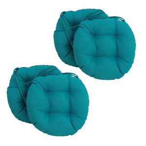 Blazing Needles, 16-inch Spun Polyester Solid Outdoor Round Tufted Chair Cushions (Set of 4) - 1 of 1