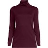 Lands' End Women's Supima Cotton Fitted Long Sleeve Turtleneck - 3 of 3