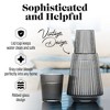 American Atelier Vintage Bedside Water Carafe with Tumbler, 37 Oz Ribbed Pitcher and Matching Drinking Glass Doubles as Lid, 4.5”x 9.25" - 3 of 4