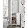 Tall Corner Cabinet with 2 Doors and 4 Adjustable Shelves - 2 of 4