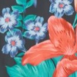 black tropical floral