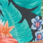 black tropical floral