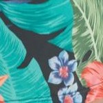 black tropical floral