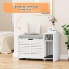Homhougo Cat Litter Box Enclosure, Large Hidden Litter Box Furniture with Top Opening, Cushion, Storage Shelf, Litter Mat - 4 of 4