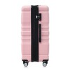 3 Piece Hardshell Luggage Sets, Expandable Suitcase Sets With Spinner Wheels And TSA Lock For Travel (20''/24''/28''), Pink+Black - 3 of 4