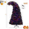 6FT Artificial Fir Christmas Tree, Bendable Grinch Style Xmas Tree with 1080 Lush Branch Tips, 300 LED Lights, Purple-ModernLuxe - 3 of 4