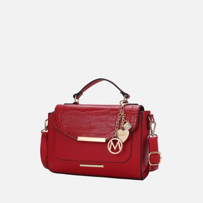 MKF Collection Shoulder Bag with Top Handle and Croco Embossed Design, Sylvie – MKF Collection by Mia K – Red — фото 2