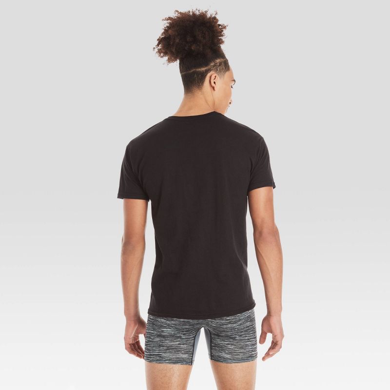 Hanes Men's Premium 5pk Slim Fit Crew Neck T-Shirt - Black, 5 of 8