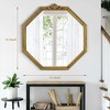 Beautyolove Octagon Brown Wood Framed Decorative Wall Mirror - 4 of 4