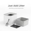 IRIS USA Premium Top Entry Cat Litter Box Litter Particle Catching Cover and Privacy Walls with Scoop - image 2 of 4