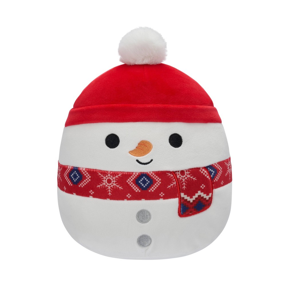 Squishmallows 8" Manny Snowman with Red Hat and Scarf Little Plush