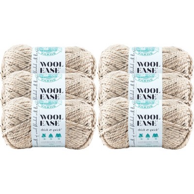 6pk Wool-Ease Thick & Quick Yarn Oatmeal - Lion Brand Yarn