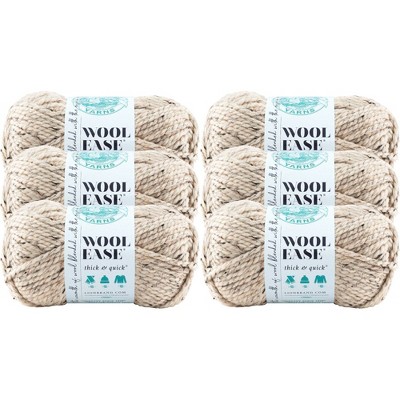 6pk Wool-Ease Thick & Quick Yarn Oatmeal - Lion Brand Yarn