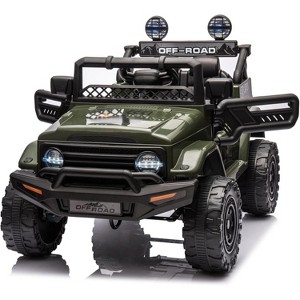 2 Seater Ride On Car, 12V Electric Truck with Parent Remote Control, Spring Suspension, Kids Electric Vehicle for Aged 3-8 Years - 1 of 4