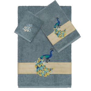 Linum Home Textiles 100% Turkish Cotton PENELOPE Embellished Towel Set - 1 of 4