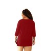 Women's Cotton U-Neck 3/4 Sleeve Tee - Plus - On The Plus Side - 3 of 4