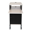 Hampden Furnishings Jumbo Presentation Lecture Podium Cart Ivory Woodgrain/Black: Modern Steel Frame, Wood Surface Office Cabinet - 2 of 4