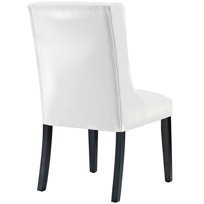 Baronet Tufted Vinyl Upholstery Dining Chair White - Modway, 4 of 6
