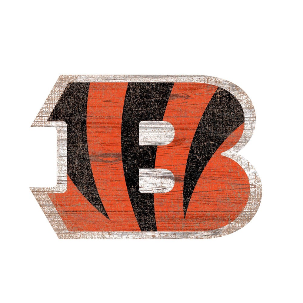 Photos - Wallpaper NFL Cincinnati Bengals Distressed Logo Cutout Sign