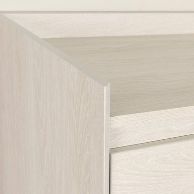 Winter Oak 2-Drawer Nightstand with Brass Legs