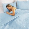 Elegant Extra Soft Quilts Queen Size, 3 - Piece Lightweight Modern Geometric Full Queen Quilt Bedding Set, Light Blue - 4 of 4